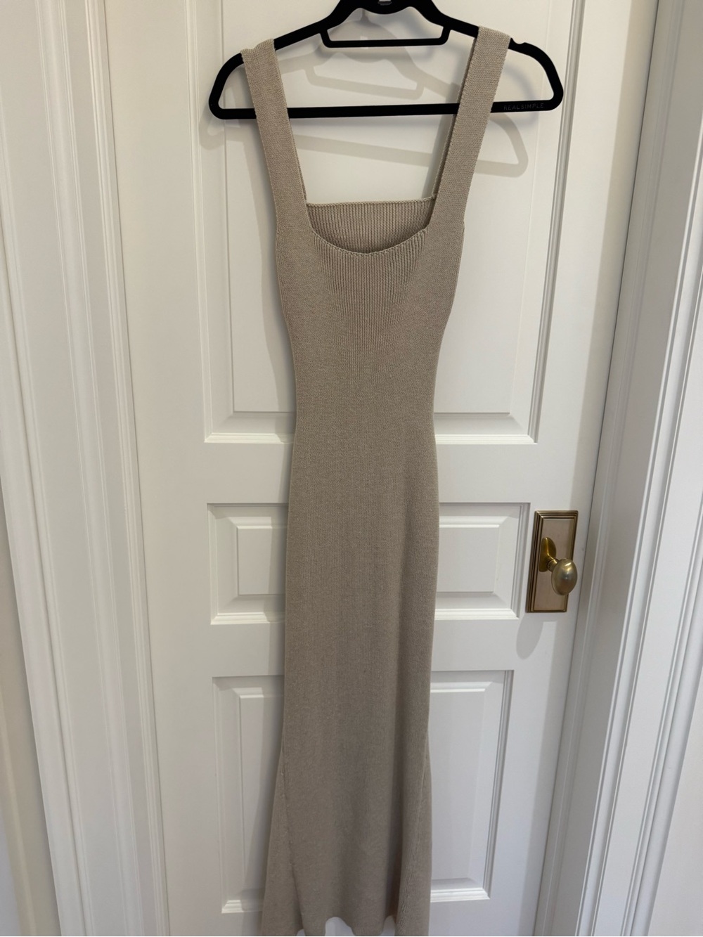 Sleeveless Knit Maxi Dress in Taupe